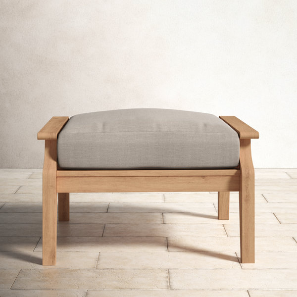 Vivian Eucalyptus Outdoor Ottoman | Birch Lane